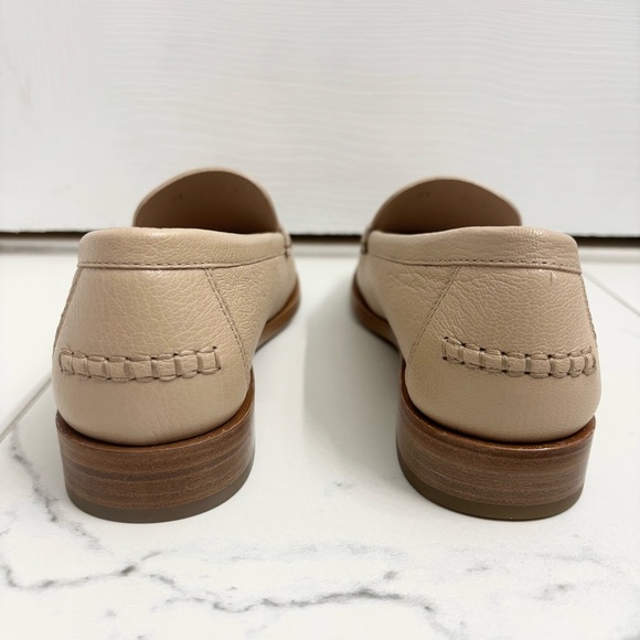 Salvatore Ferragamo Ofelia Leather Loafers Womens 7.5 C Beige Gold - Picture 4 of 10